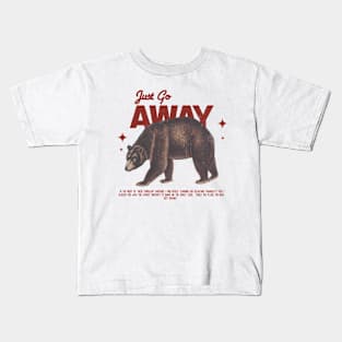 Simple bear streetwear vintage t-shirt design Kids T-Shirt